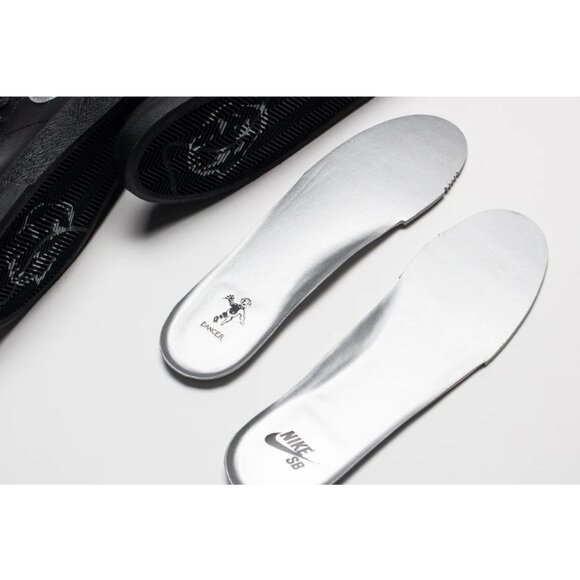 Dancer Skateboards x Nike Zoom Blazer Low SB Mens Black Silver - Picture 3 of 15